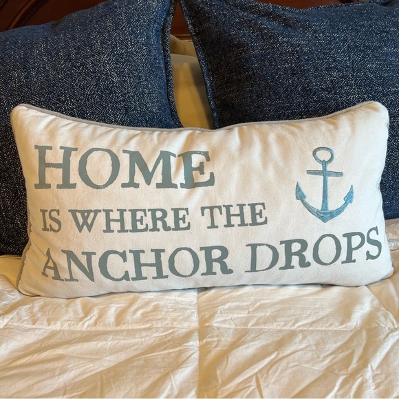 Feather Down Provincetown Home Anchor Pillow - Picture 1 of 6